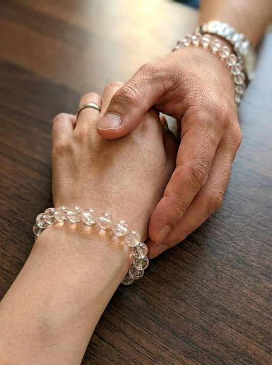 Natural Clear Quartz Crystal Bracelet – Energy Clarity & Spiritual Wellness - Agamadhara