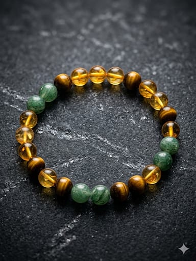 Natural Money Magnet Crystal Bracelet – Wealth Consciousness & Prosperity Energy - Agamadhara