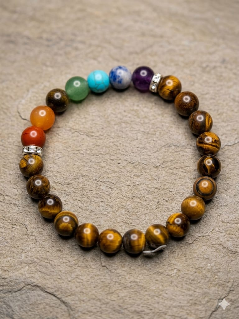 Natural Tiger Eye Stone Bracelet – Grounding, Confidence & Protection Energy - Agamadhara