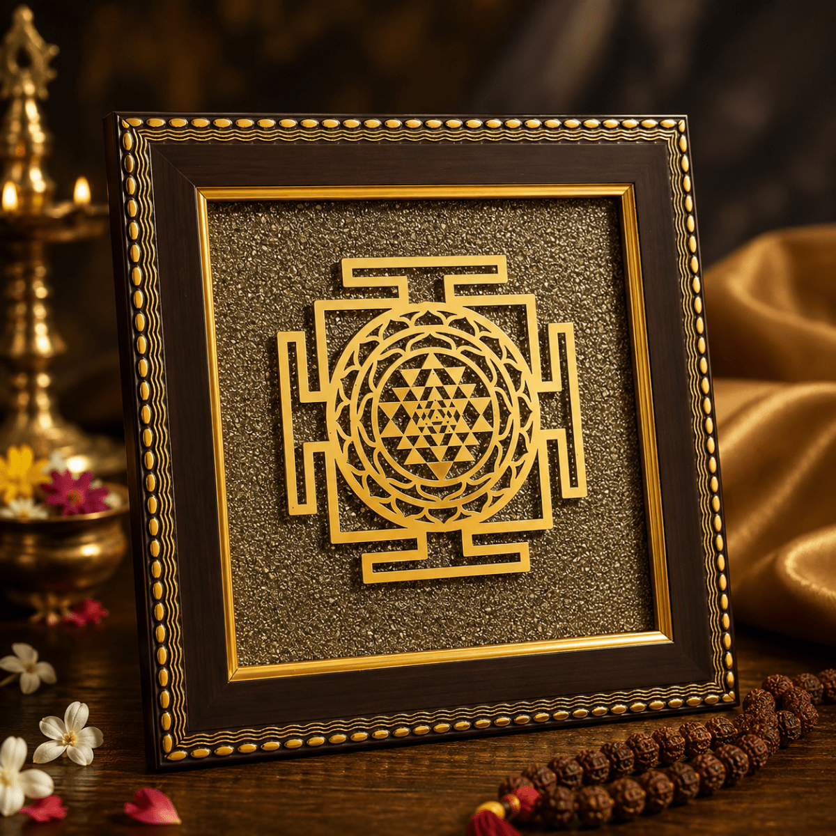 Pyrite Sri Yantra | The Cosmic Yantra for Wealth & Manifestation | Agamadhara - Agamadhara
