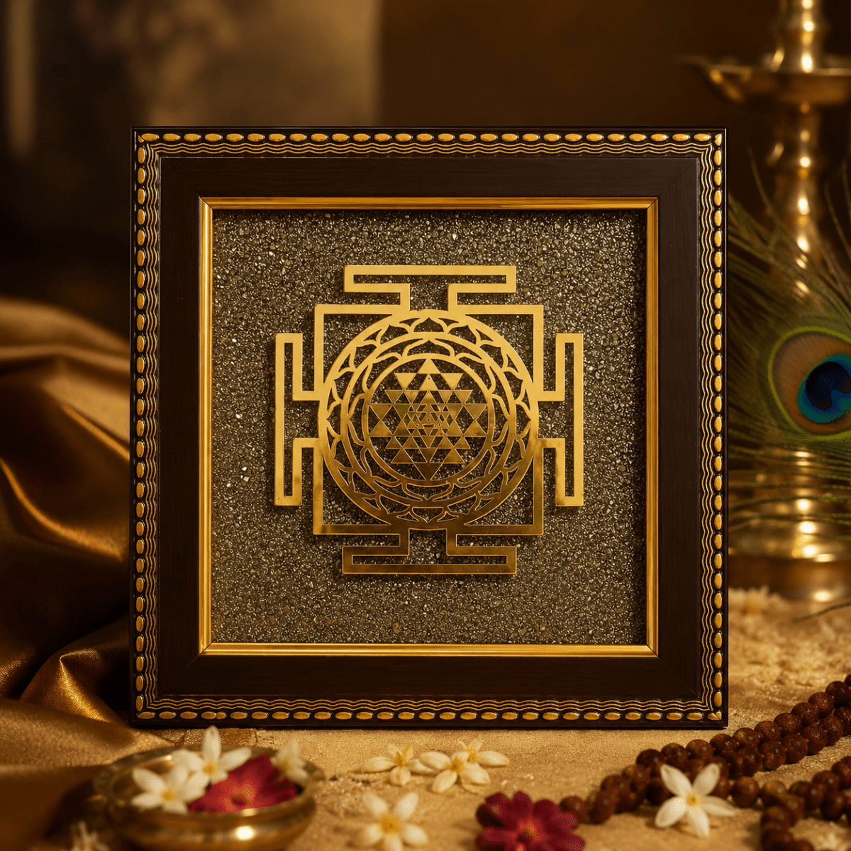 Pyrite Sri Yantra | The Cosmic Yantra for Wealth & Manifestation | Agamadhara - Agamadhara