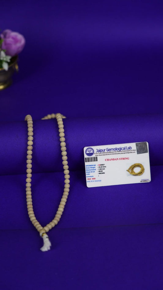 Sandalwood Mala – Cooling Energy & Meditation Beads - Agamadhara
